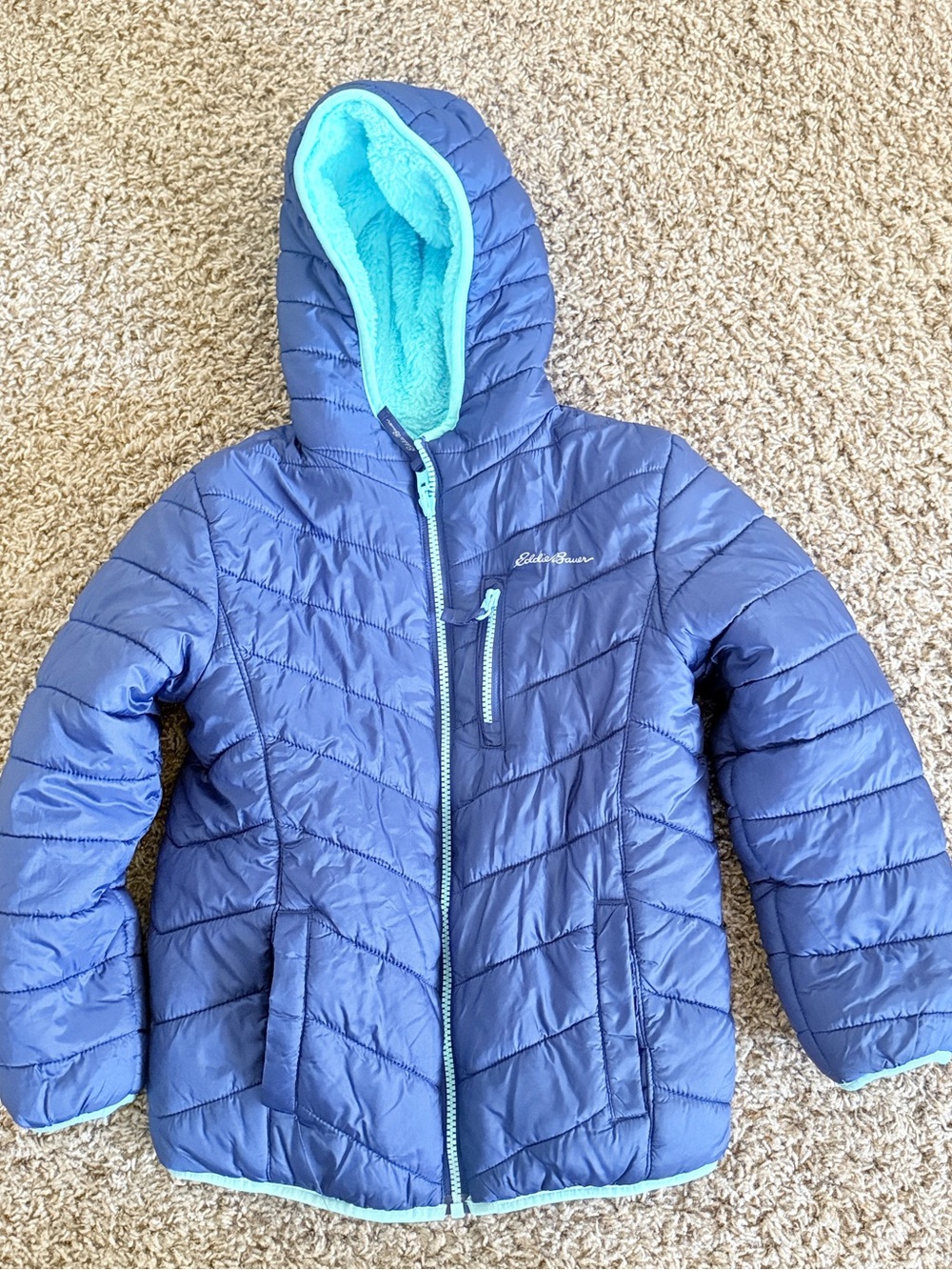 Eddie Bauer reversible Puffer Jacket with Hood